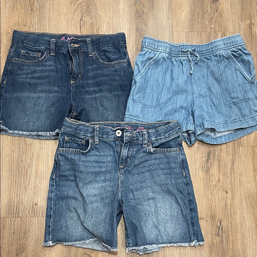 Denim Kids Shorts Trio